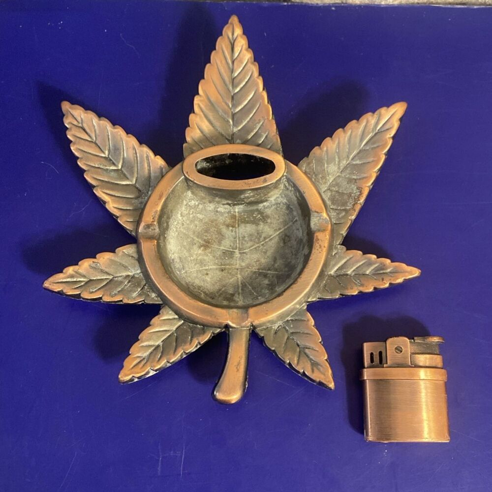 VTG Soviet USSR Metal Ashtray Bob Marley Figure with Lighter Insert 137Very Rare